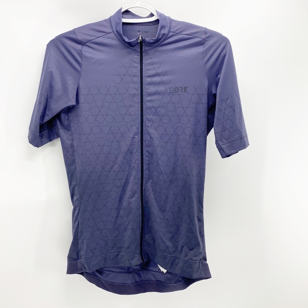 Gore Curve Jersey purple pockets in back full zip bicyclist